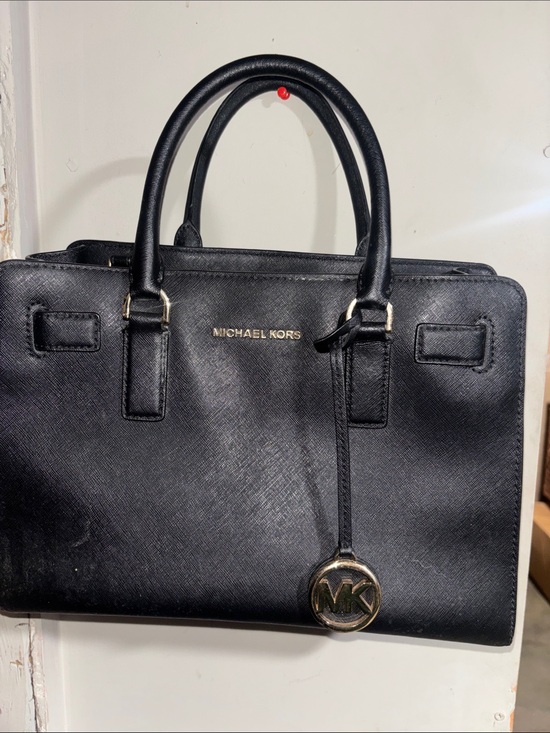 Michael Kors Handbags - Michael Kors Black Leather Satchel with Gold Hardware